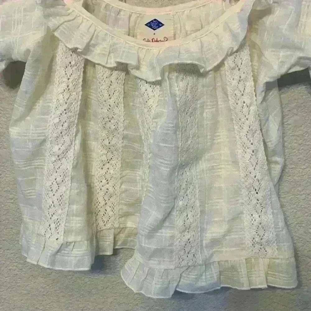 Wild Blue x Sadie Robertson sz xs boho festival concert bridal crochet ruffles - Picture 4 of 6